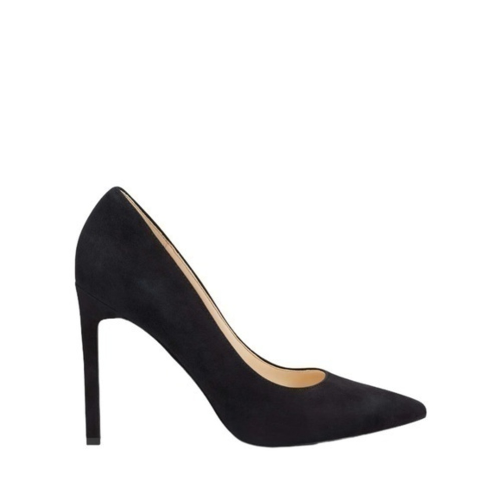 NEW Nine West Tatiana Black Suede‎ Leather Pointy Toe Heels Pumps Size 10